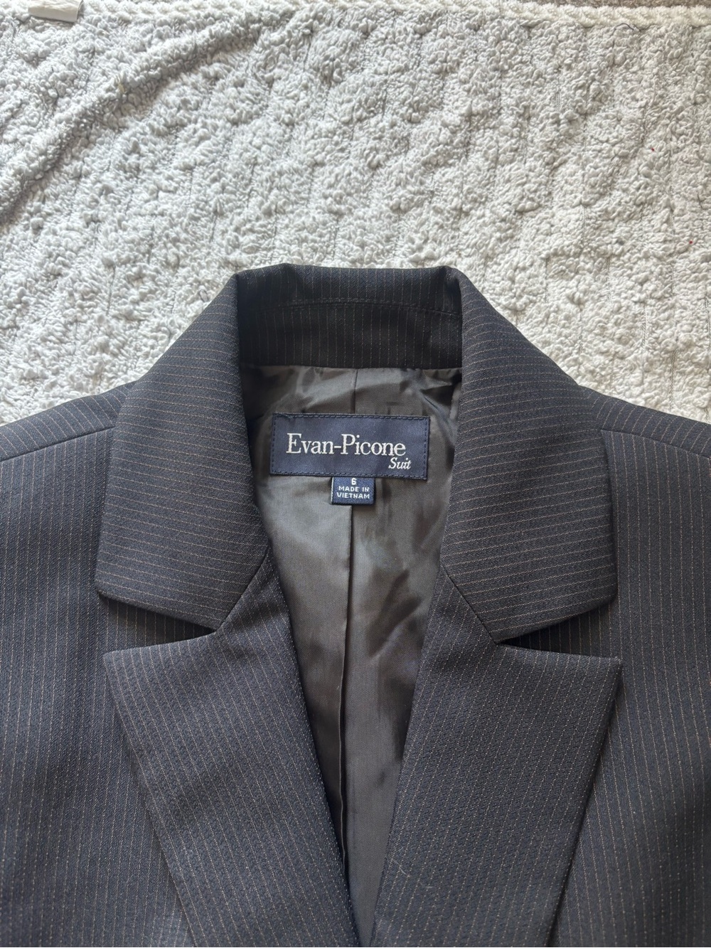 Evan-Picone Black Pinstripe Blazer